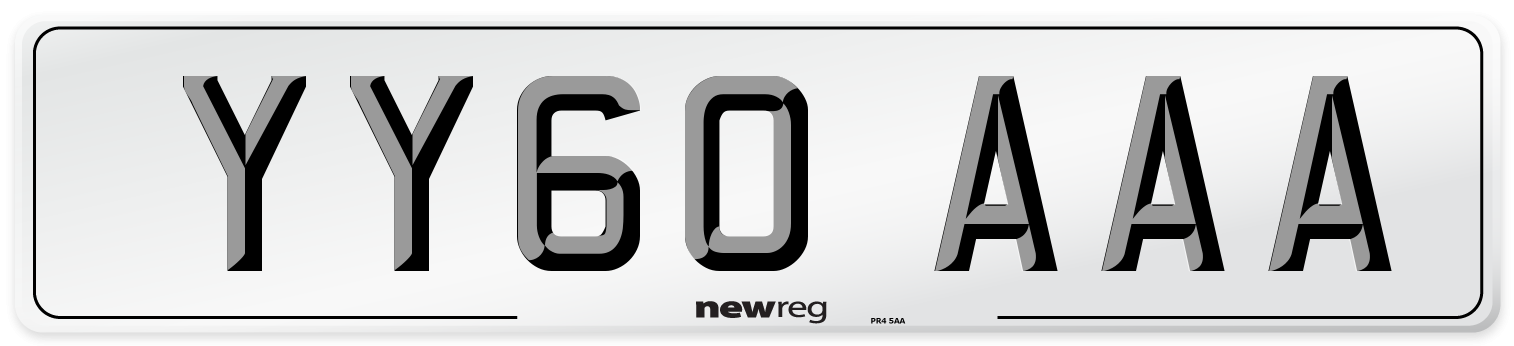 YY60 AAA Number Plate from New Reg